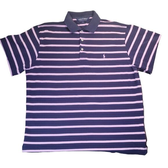 Polo Golf Ralph Lauren Men’s Performance Shirt Large Classic Stripe Pima Cotton - Picture 1 of 9